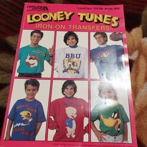 Vintage looney tunes iron-on transfer book